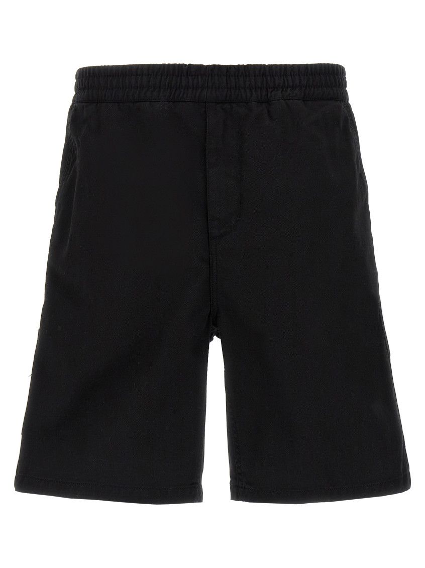 Carhartt Flint Short Shorts In Black Cotton In Black