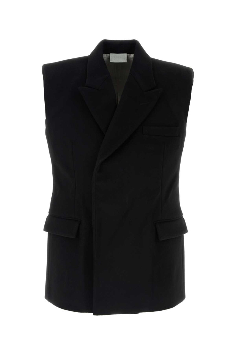 VTMNTS BLACK SLEEVELESS BLAZER