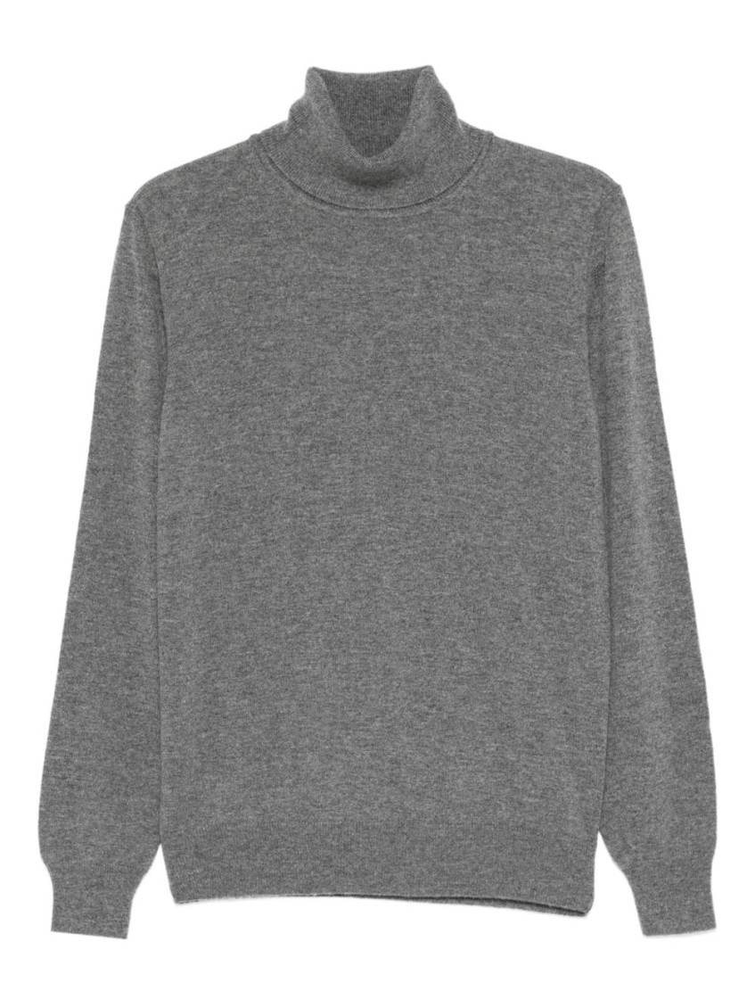 KANGRA CASHMERE MEN GREY HIGH NECK SWEATER, XXL LUXURY SWEATERS & KNITWEAR FOR MEN DARVEYS