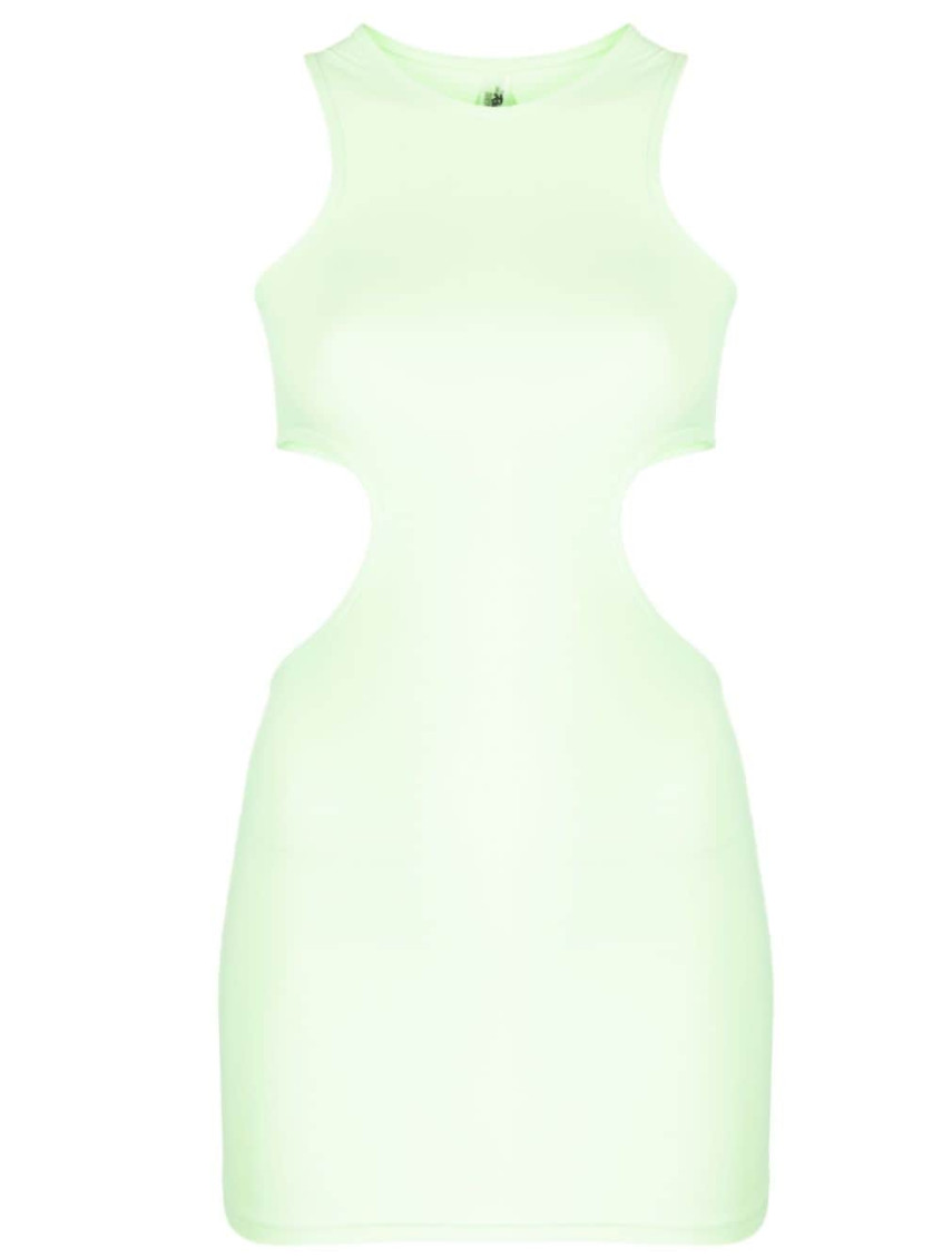 REINA OLGA MULTI COLOR MINT GREEN CUT-OUT DETAIL DRESS