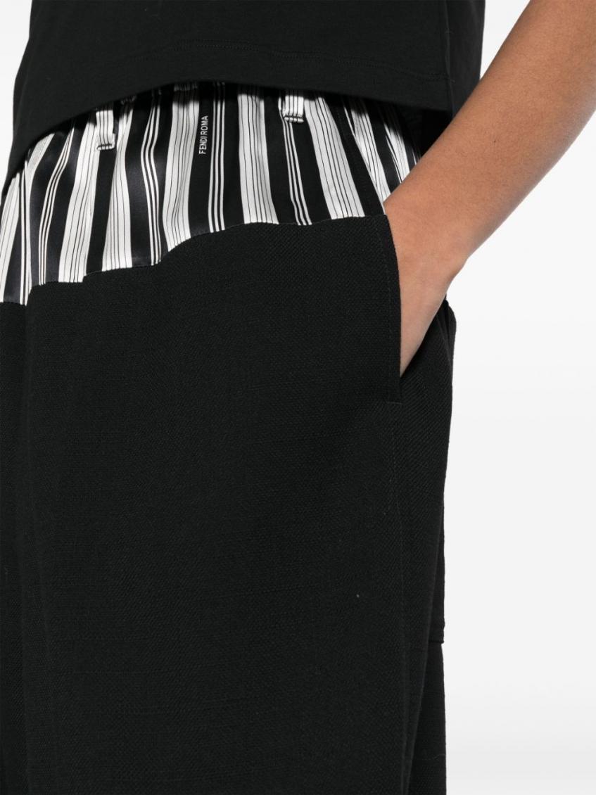 【関税込み】fendi Basque trompe l'oeil pants Fendi Black Basque Trompe Loeil Pants for Women Online USA