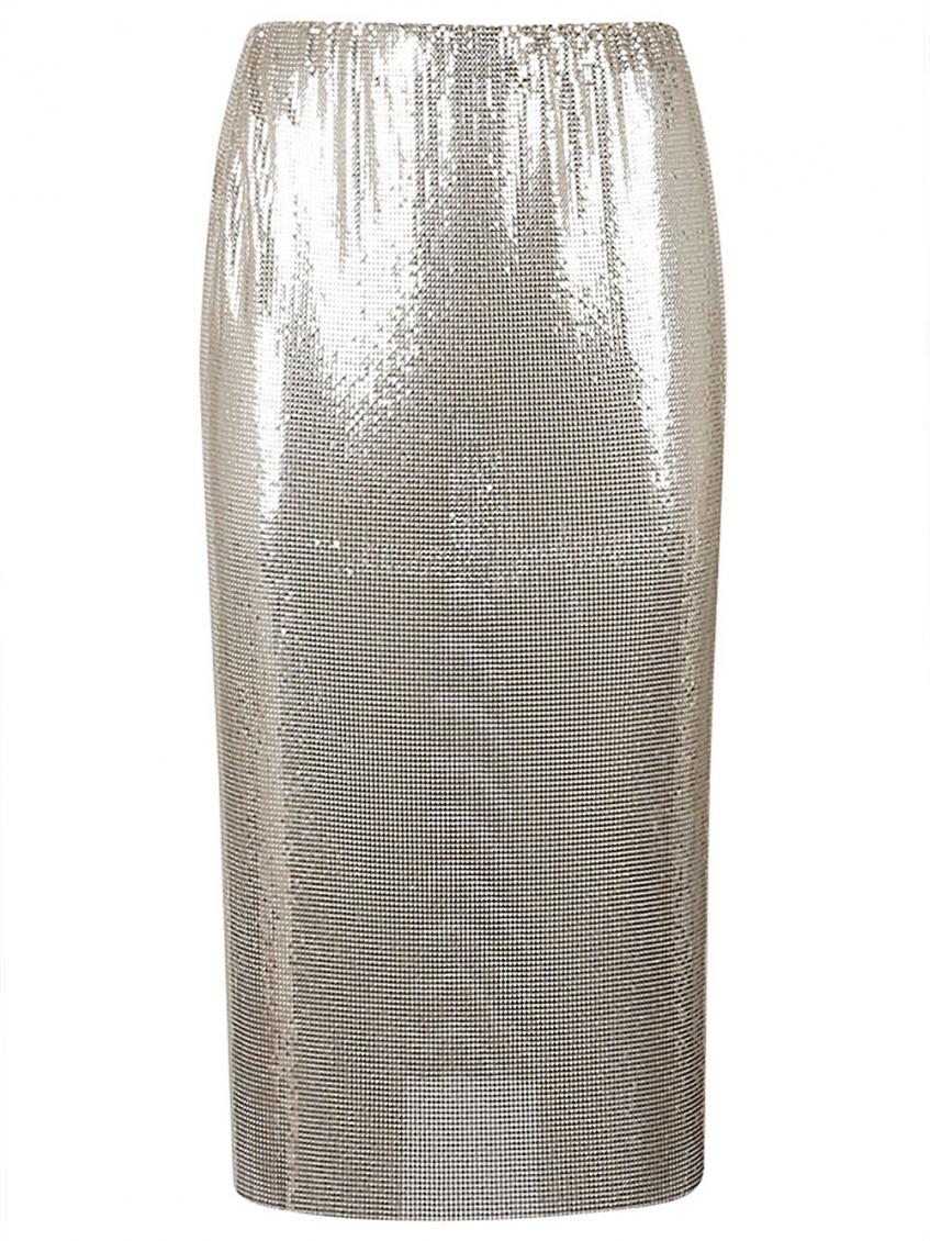 Sportmax Sequin-embellished High-rise Midi Skirt In Golden