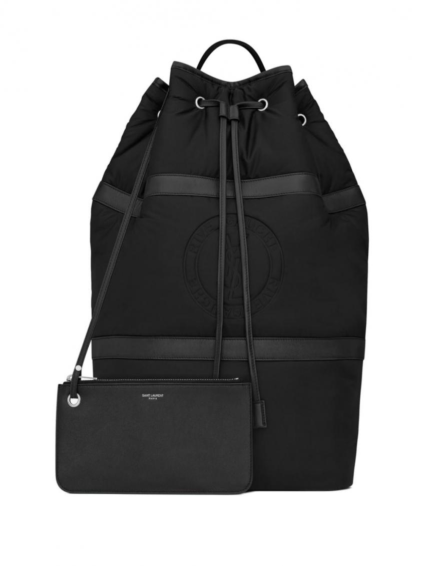 Saint Laurent Black Rive Gauche Crossbody Bag In Black