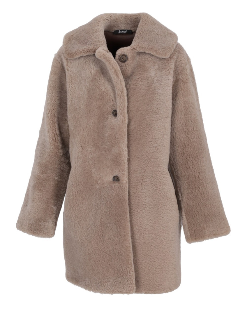 La Rose Brown Long Haired Coat In Bronze