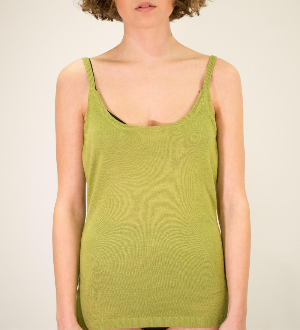 La Rose Tank Green In Green