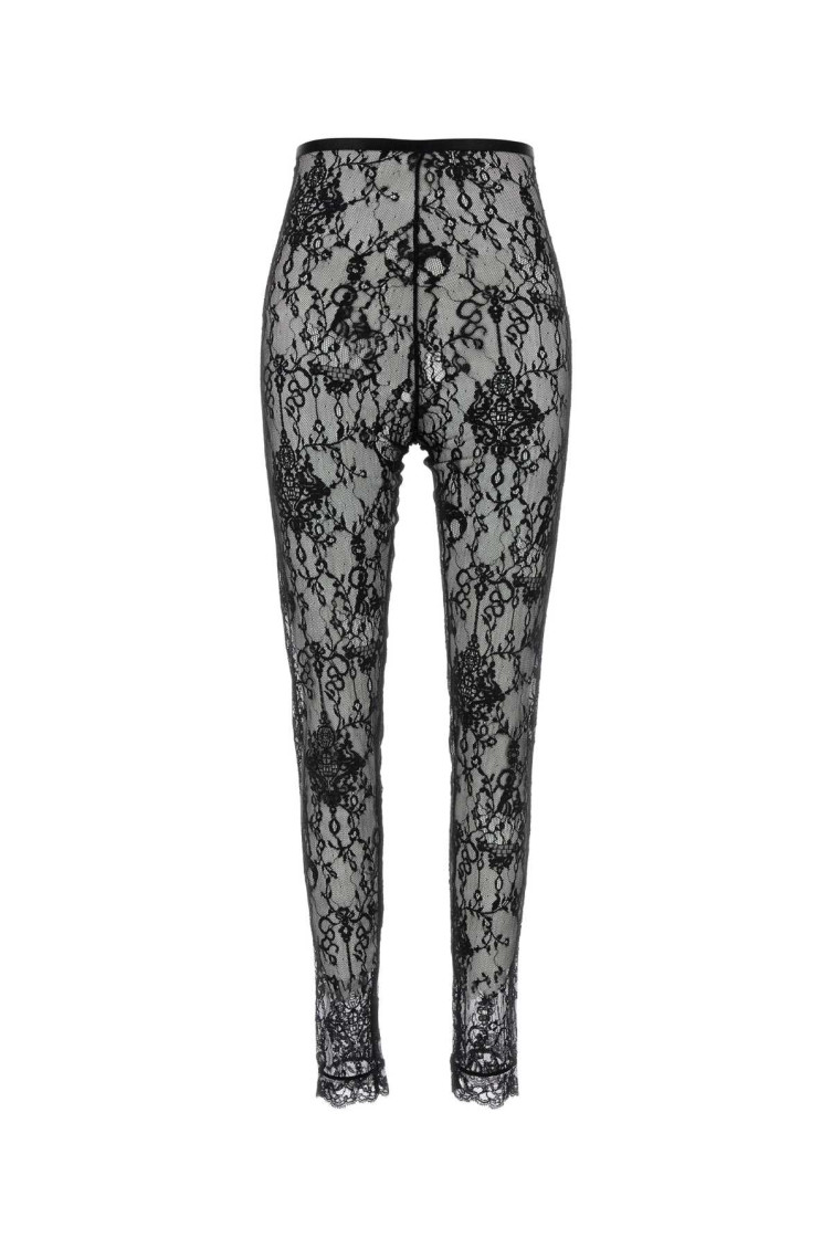 Givenchy Lace Detailing Sheer Fabric Trousers In Multi