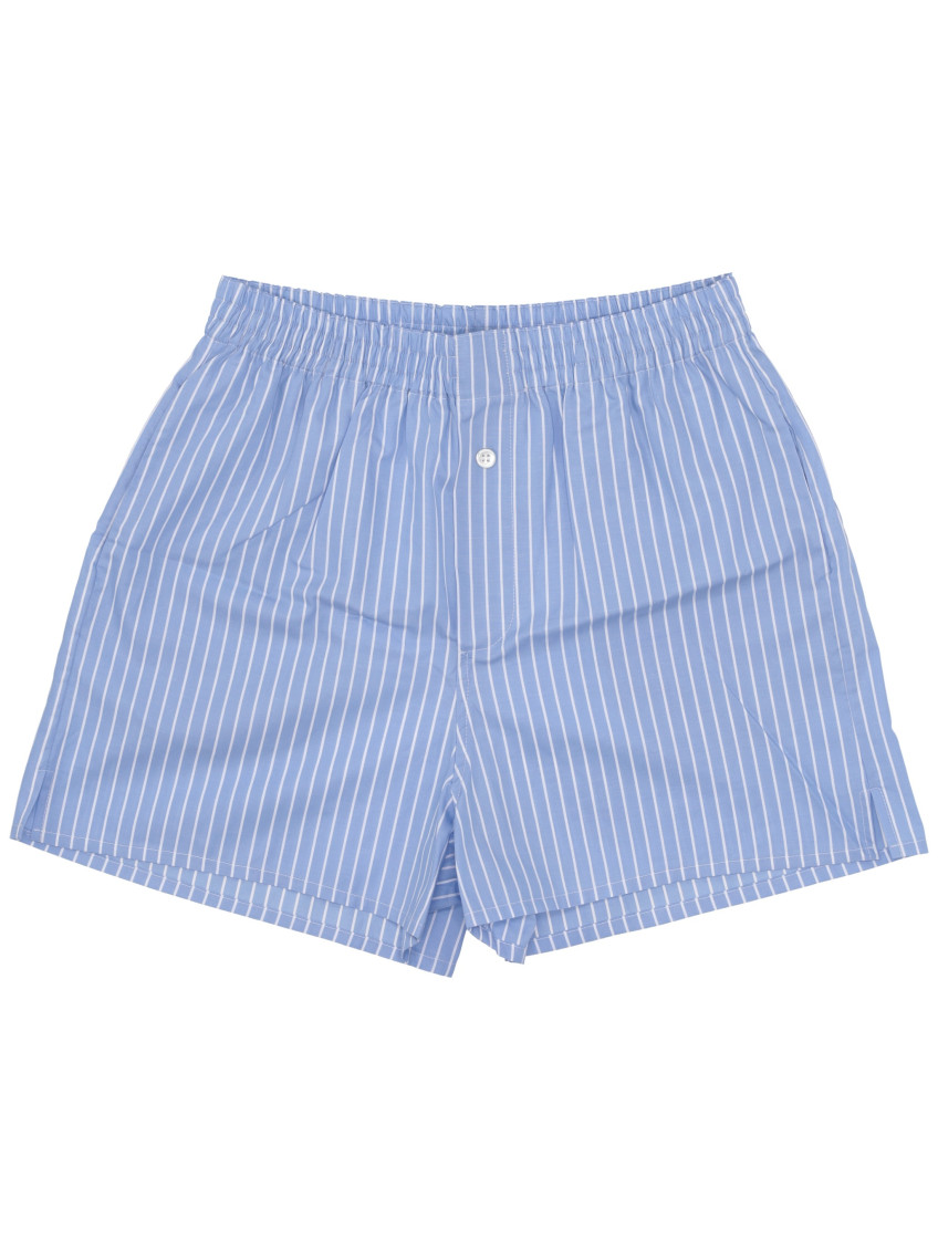 La Rose Blue Stripe Shorts In Light Blue