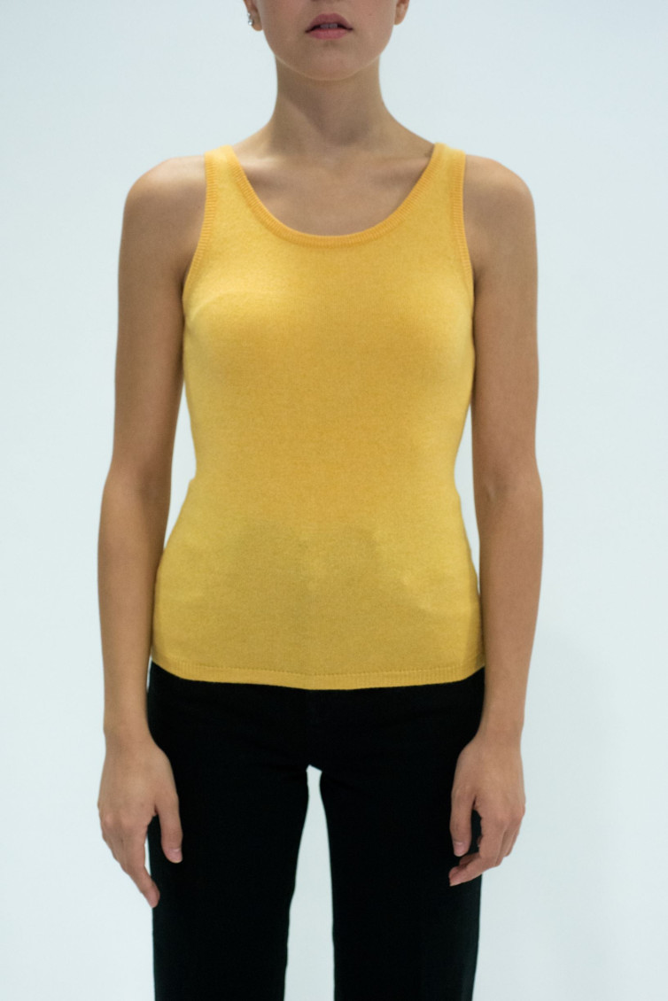 La Rose Yellow Tank Top In Yellow