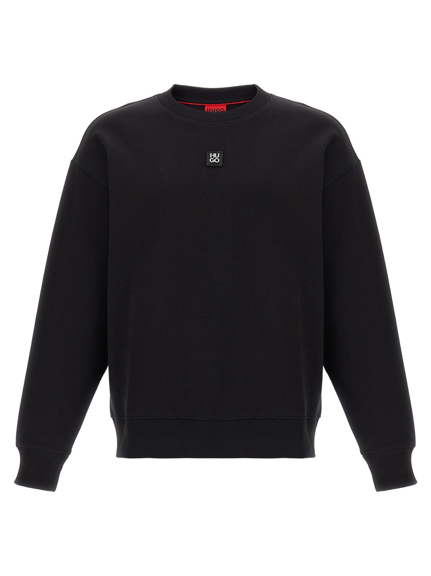 Hugo Boss Dettil Crew-neck Sweatshirt In Black