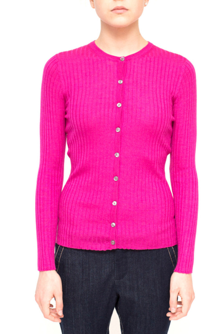 La Rose Light Pink Cashmere Cardigan In Light Pink