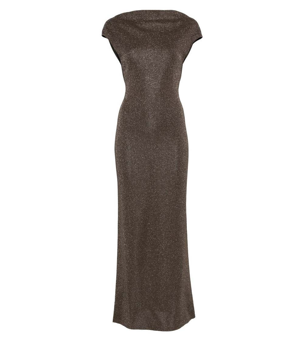 Max Mara Brown Sleeveless Sequin Dress for Women Online India at Darveys.com
