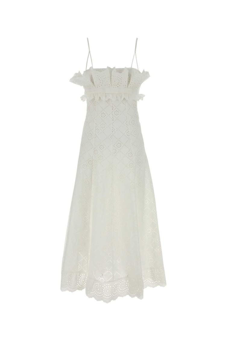 Alberta Ferretti White Lace Knitted Maxi Dress for Women Online India at  Darveys.com