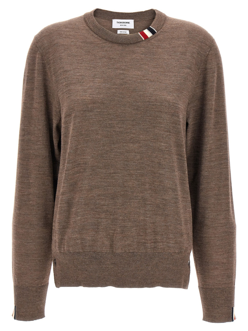 Shop Thom Browne Brown Wool Sweater