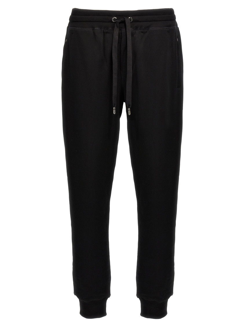 Dolce & Gabbana Dg Essential Technical Jersey Track Trousers In Black