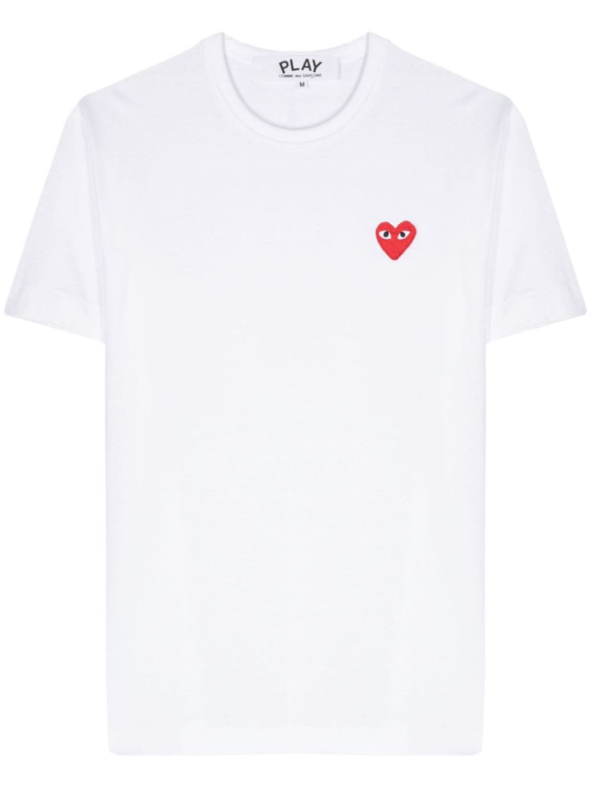 COMME DES GARÇONS WHITE HEART COTTON T-SHIRT 