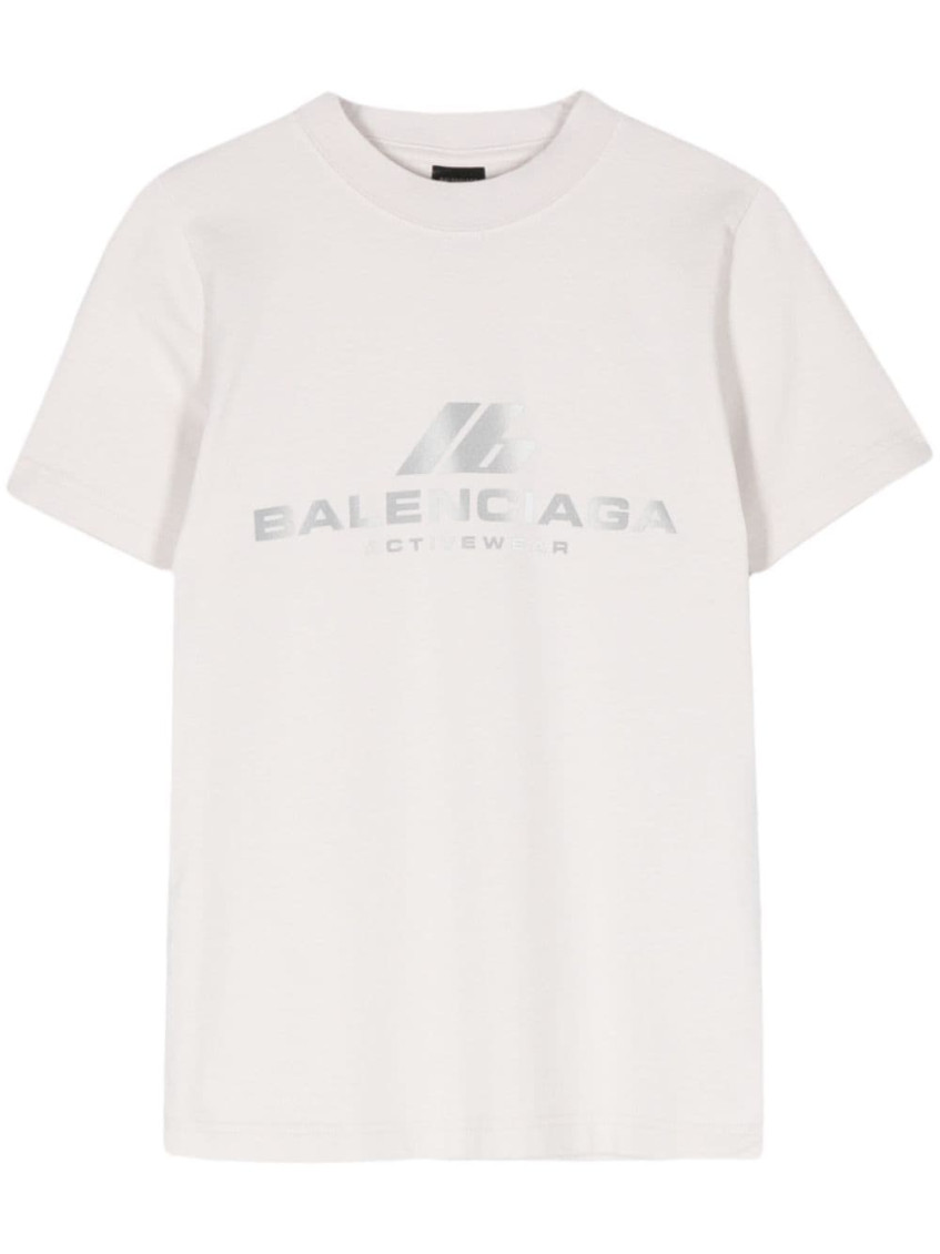 Balenciaga Women Logo Cotton T-shirt