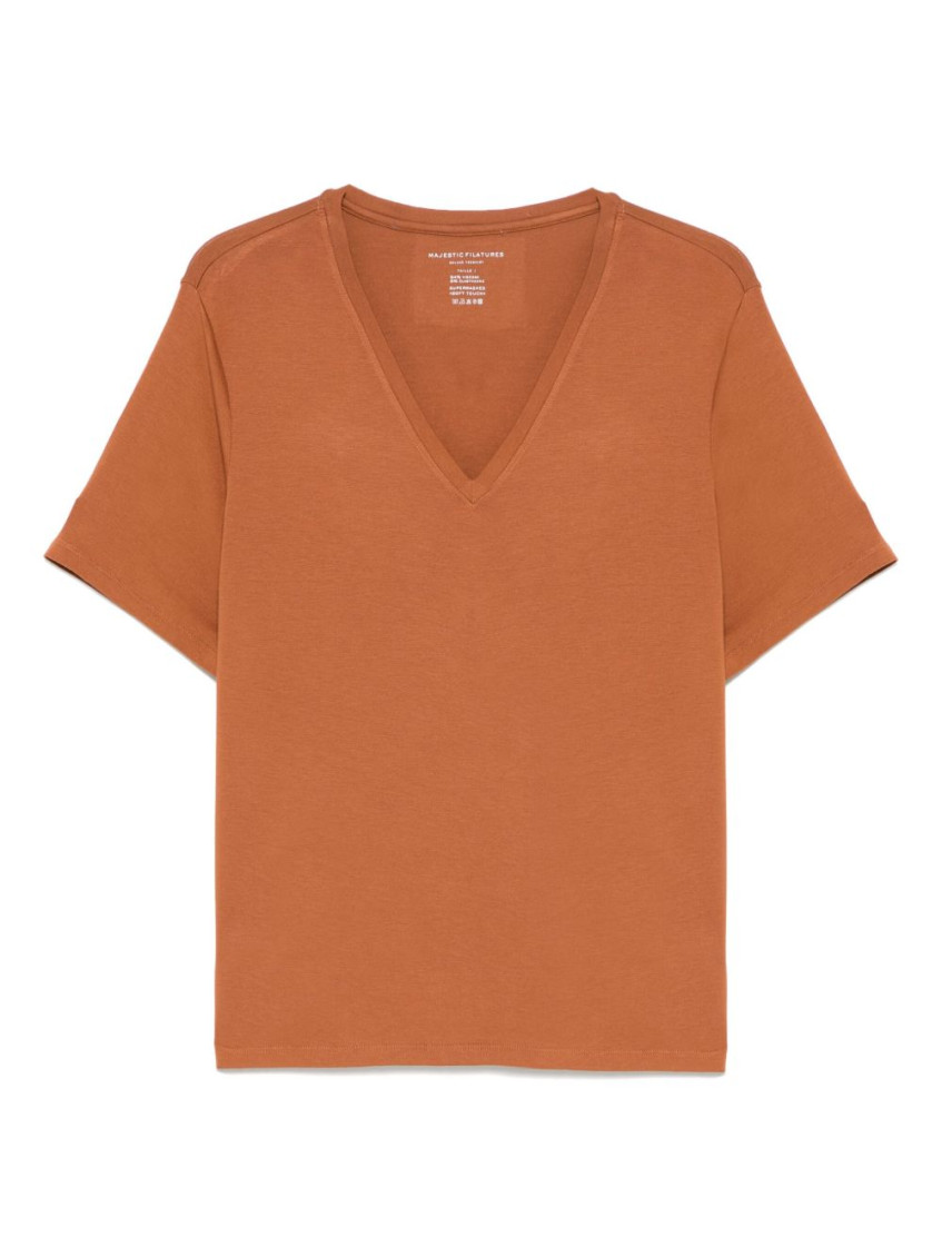 MAJESTIC BROWN JERSEY T-SHIRT