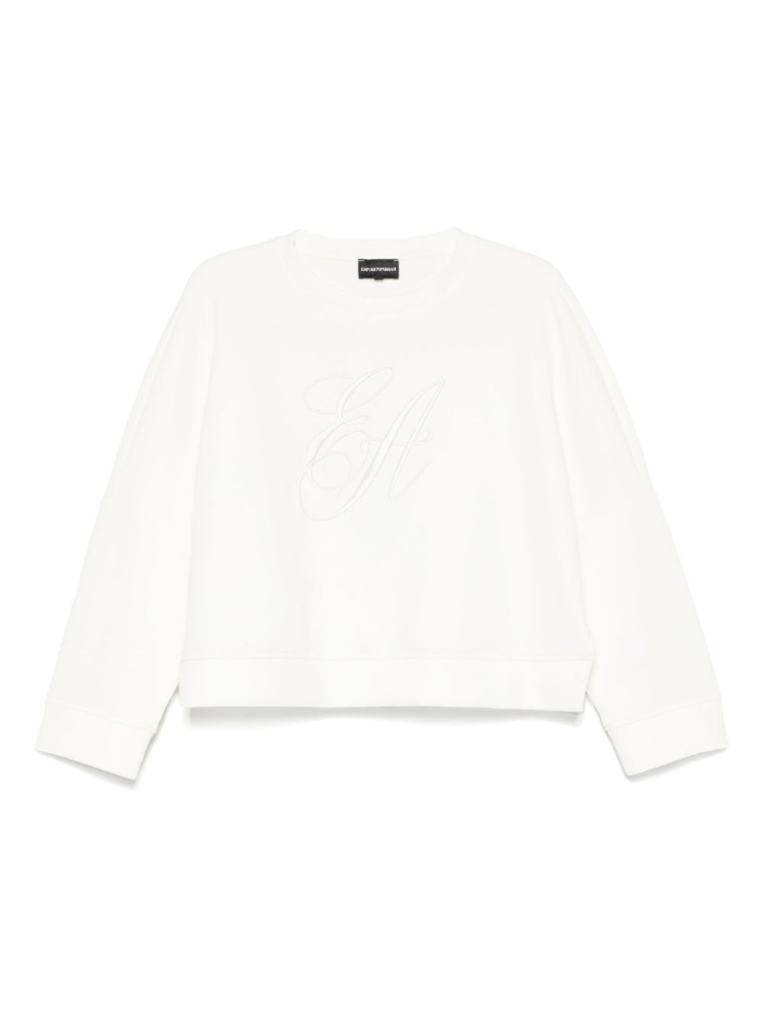 EMPORIO ARMANI WHITE LOGO SWEATSHIRT
