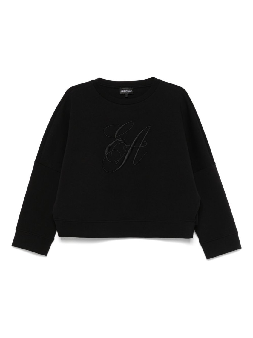 Shop Emporio Armani Black Logo Sweatshirt
