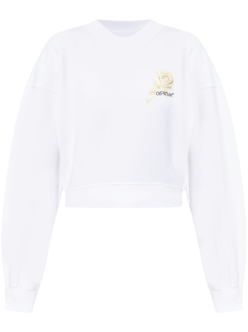 Off-white Roses Arrows Cropped Sweatshirt