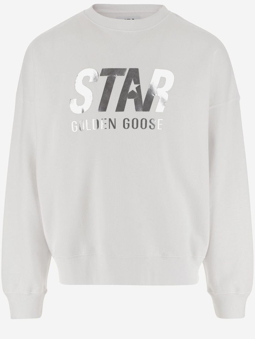 Golden Goose White Cotton Sweatshirt