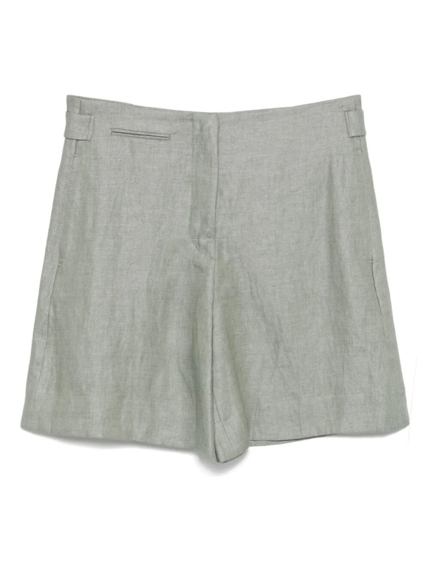 Shop Incotex Light Green Bermuda Shorts