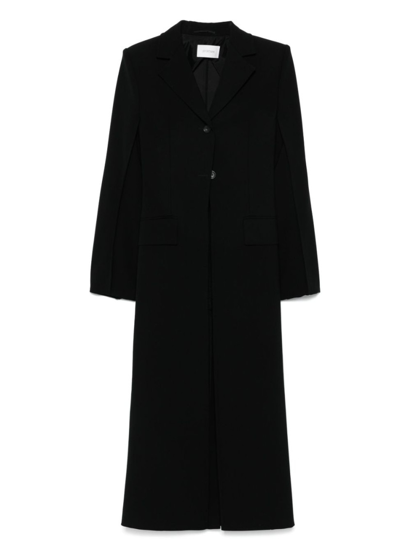 Sportmax Black Aramisi Overcoat In Black