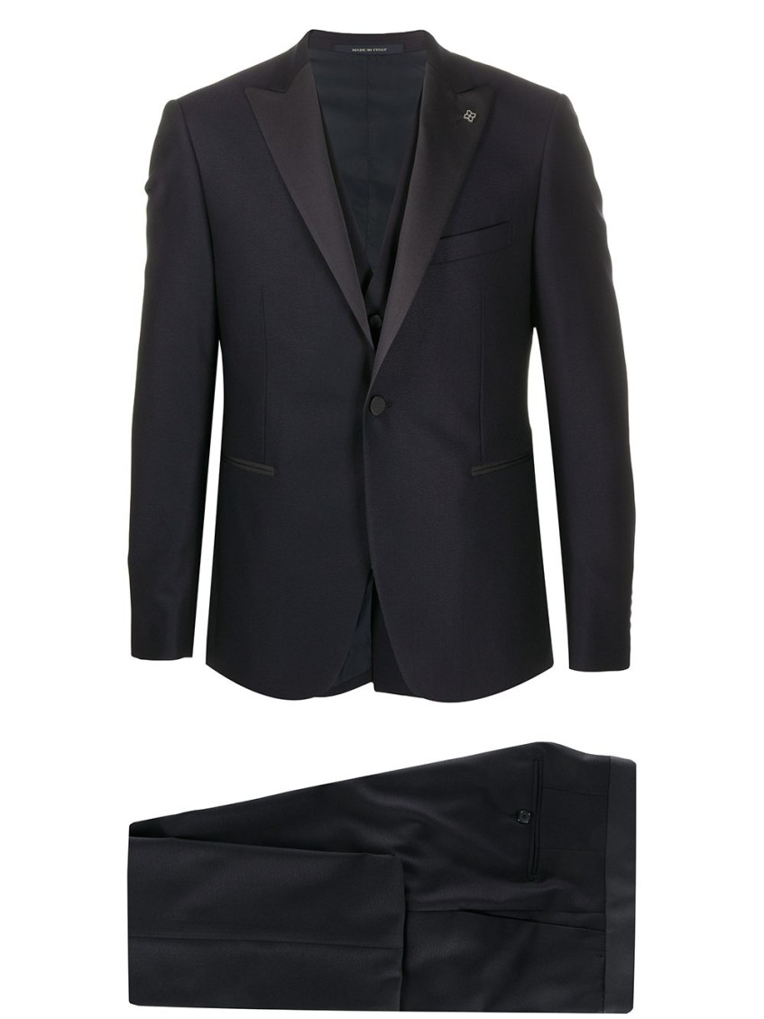 Tagliatore Three-piece Suit In Black