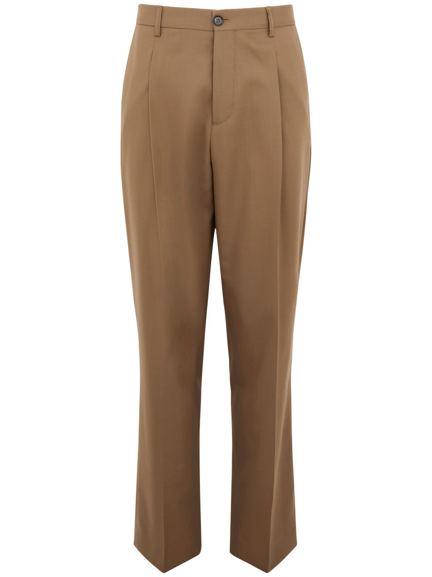 Be Able Brown Wool Tapered Trousers In Brown