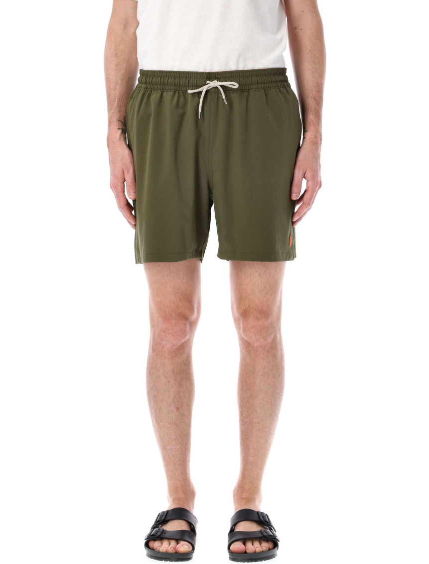 Ralph Lauren Logo Boxer Shorts Pockets In Green