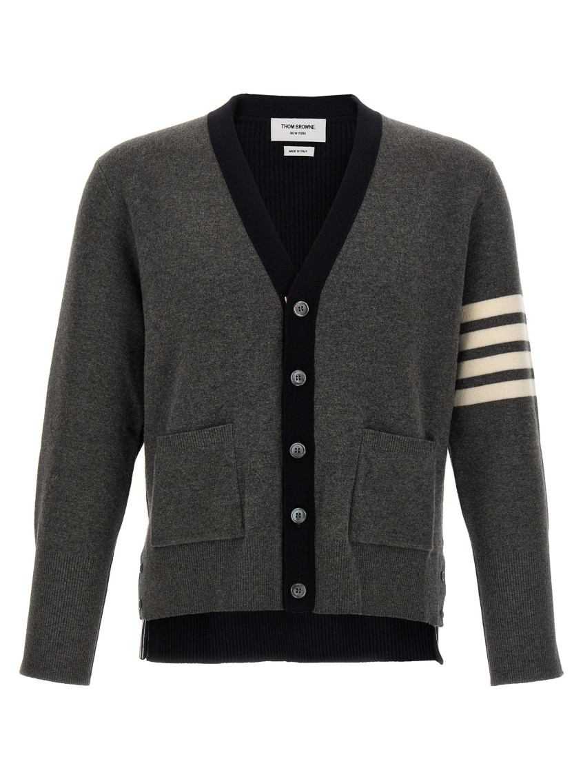 Shop Thom Browne Multicolor 4 Bar Cardigan