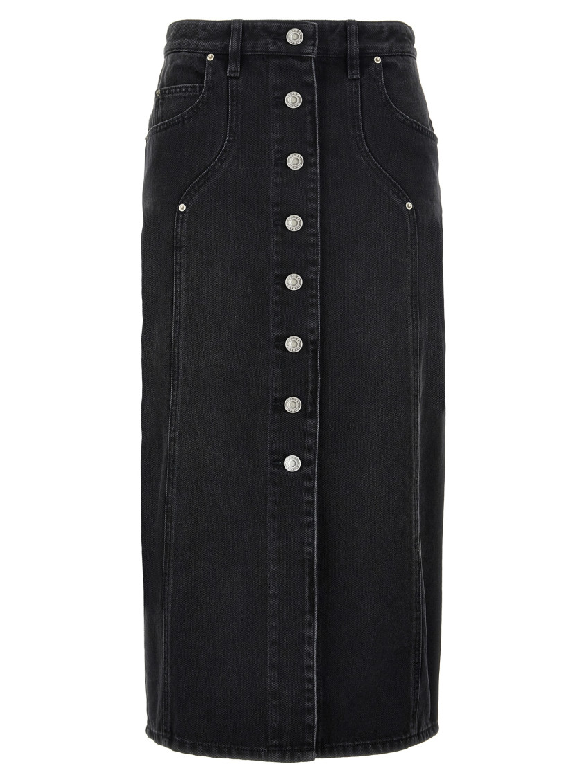 Isabel Marant Black Vandy Skirt In Black