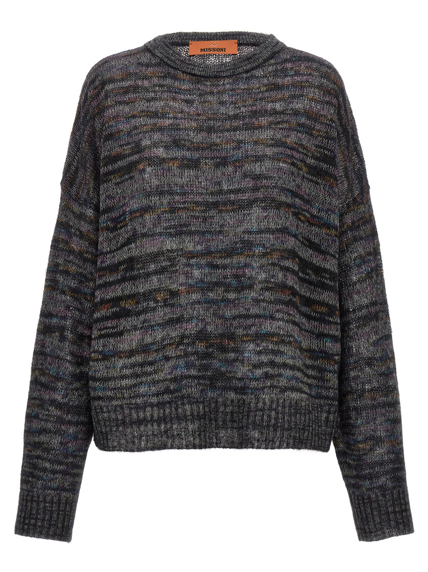 Shop Missoni Grey Tie-dye Pattern Sweater