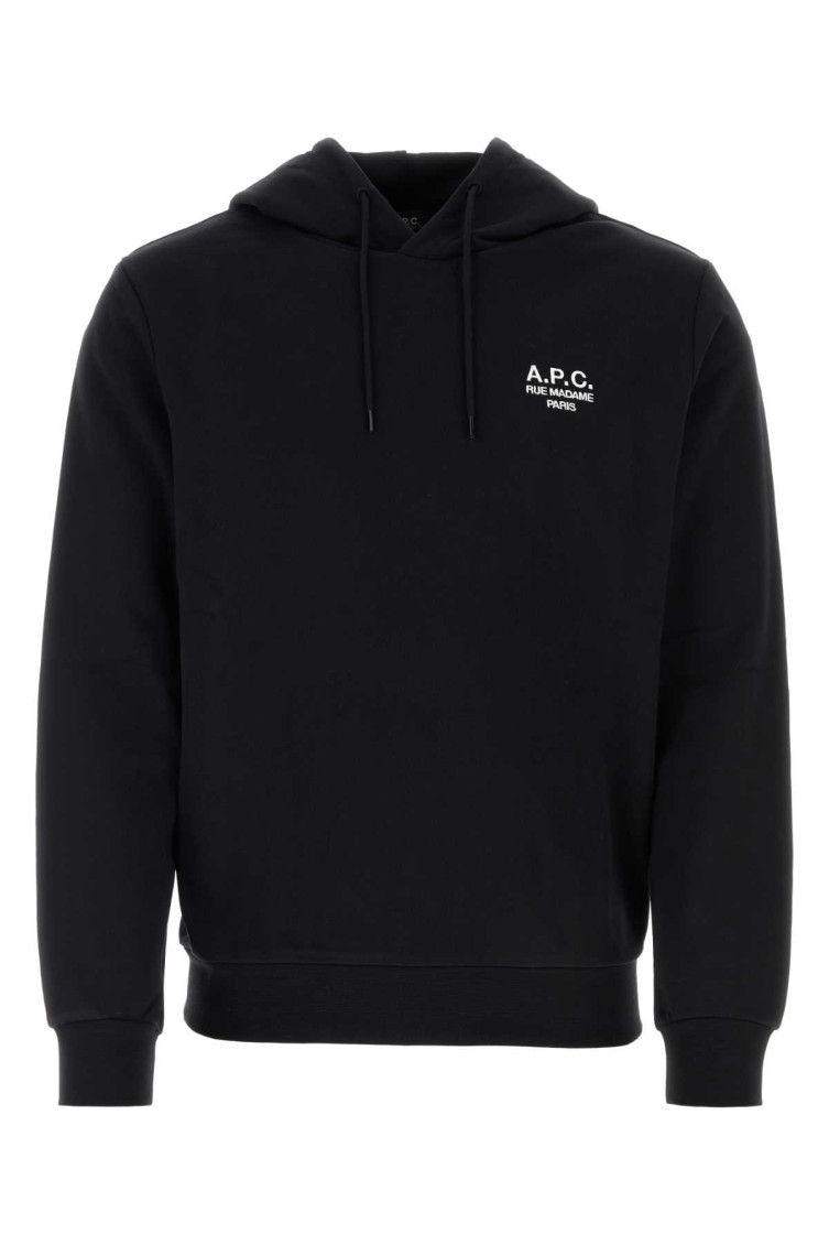 Apc A.p.c. Black Cotton Sweatshirt In Black