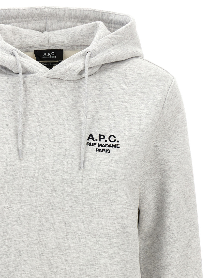 パーカー・フーディ A.P.C. Melange Grey Cotton Sweatshirt A.P.C. Melange grey cotton sweatshirt for Women Online USA