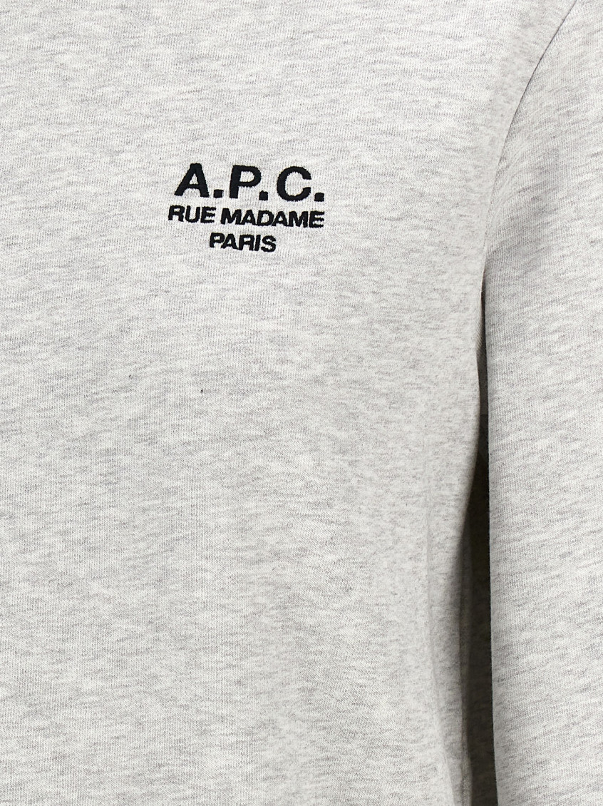 スウェット・トレーナー A.P.C. Melange Grey Cotton Sweatshirt A.P.C. Melange grey cotton sweatshirt for Women Online USA