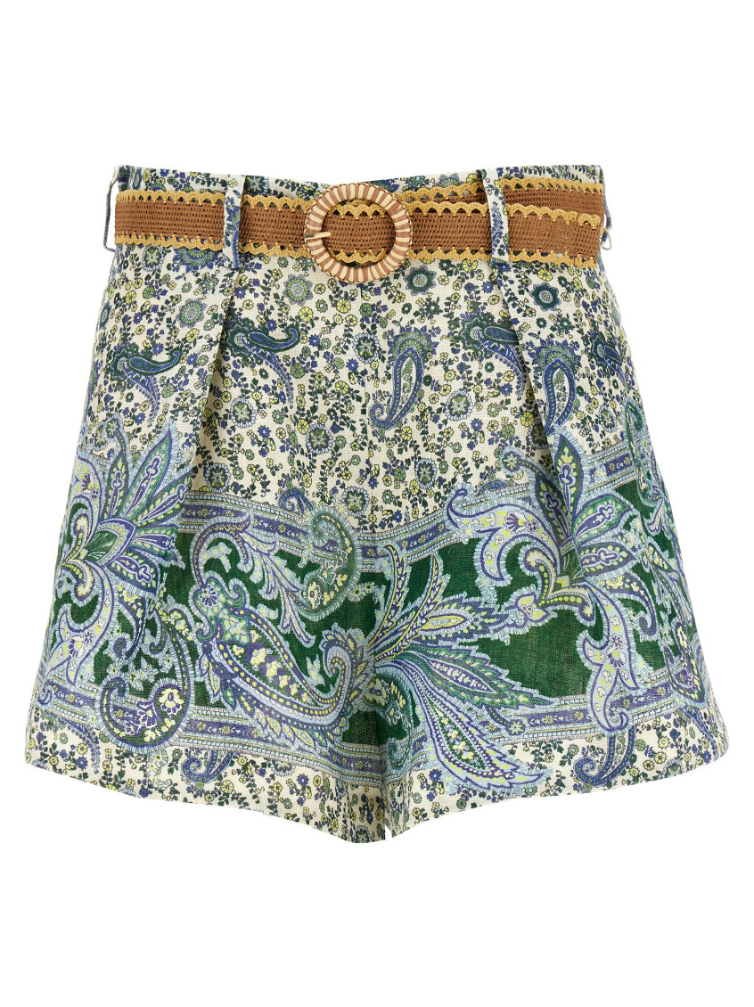 Shop Zimmermann Multicolor Ottie Tuck Shorts