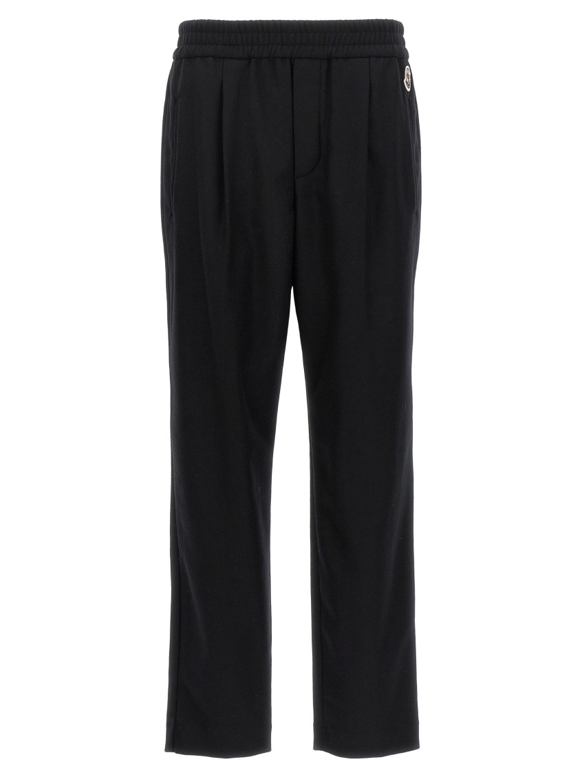 MONCLER BLACK LOGO JOGGERS 