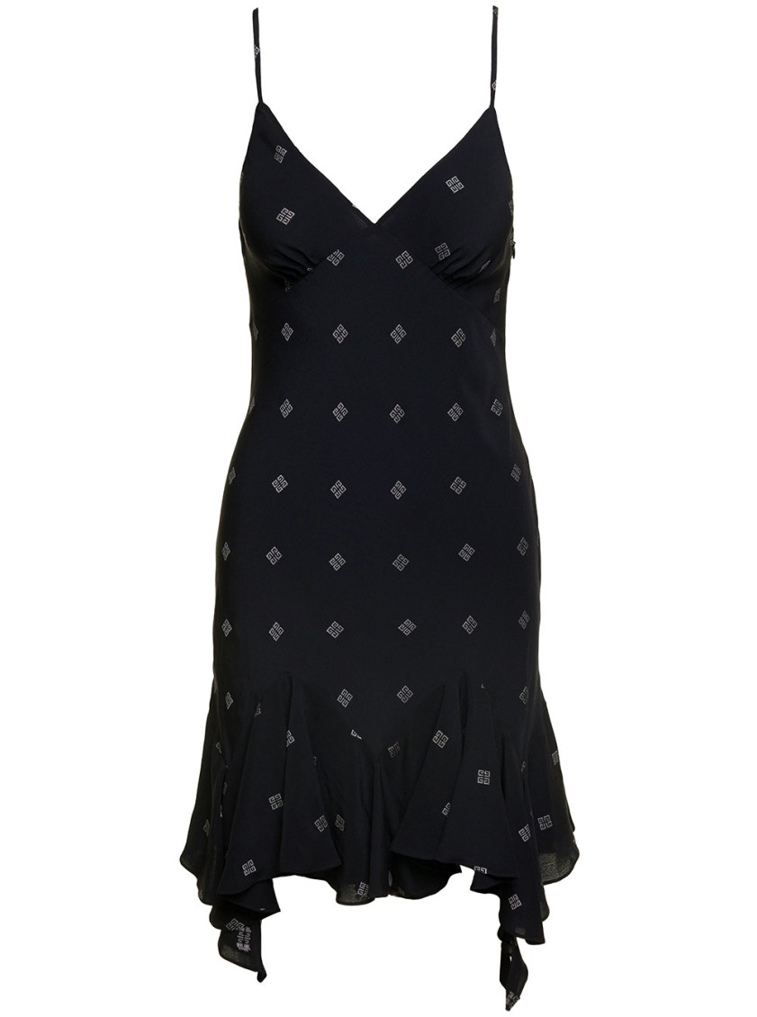 Shop Givenchy Black Monogram Mini Dress