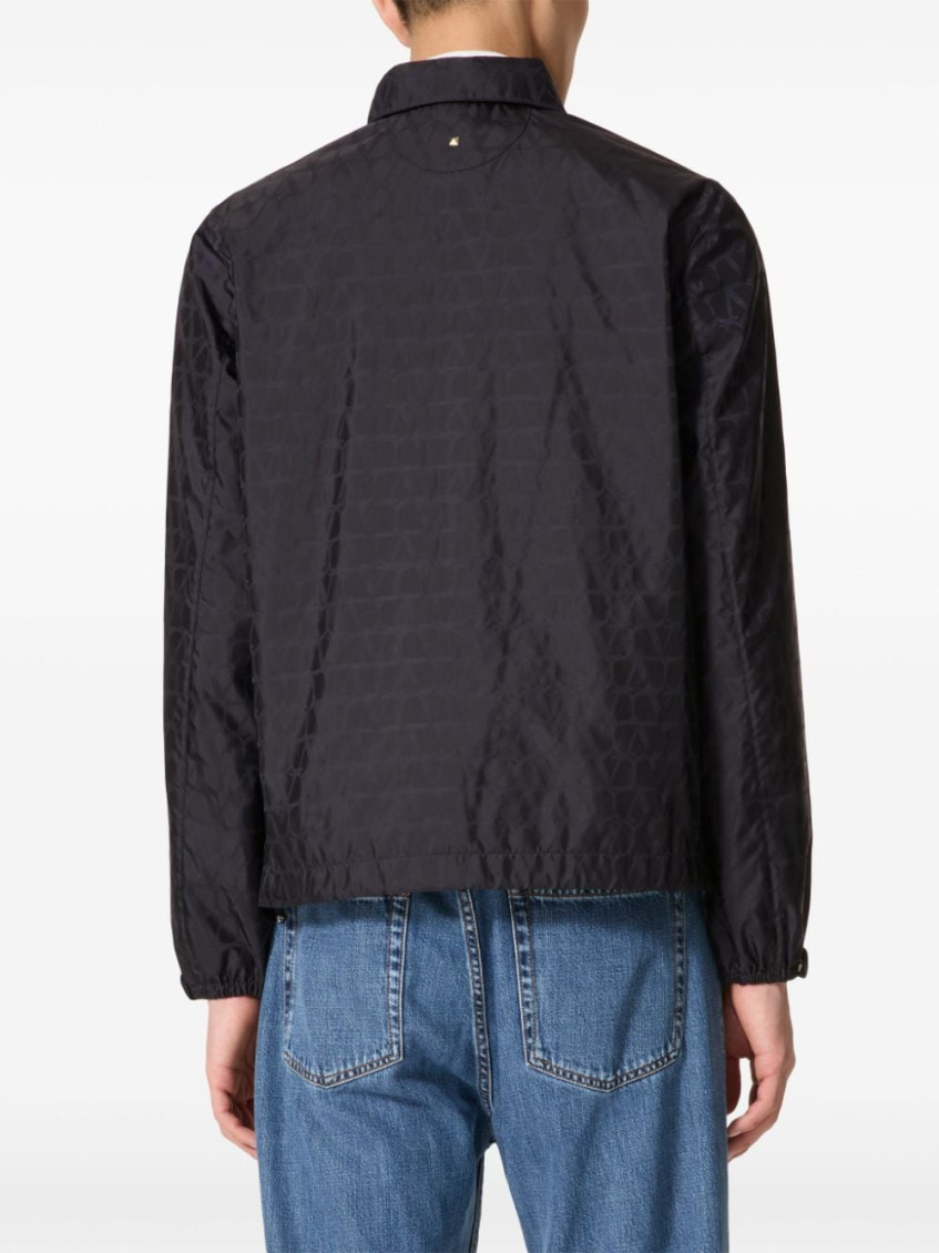 【関税込み】VALENTINO 'TOILE ICONOGRAPHE' WINDBREAKER Valentino Garavani Blue Valentino Toile Iconographe