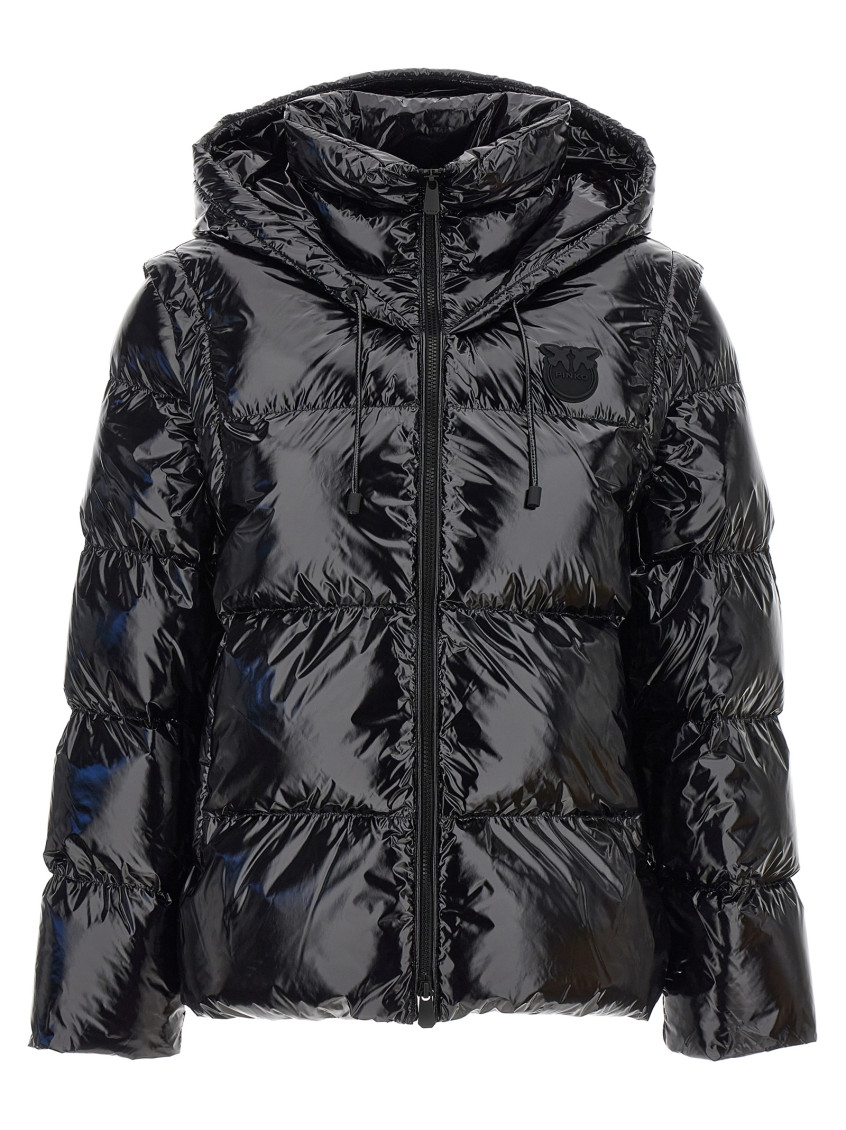 Shop Pinko Black Indice Down Jacket