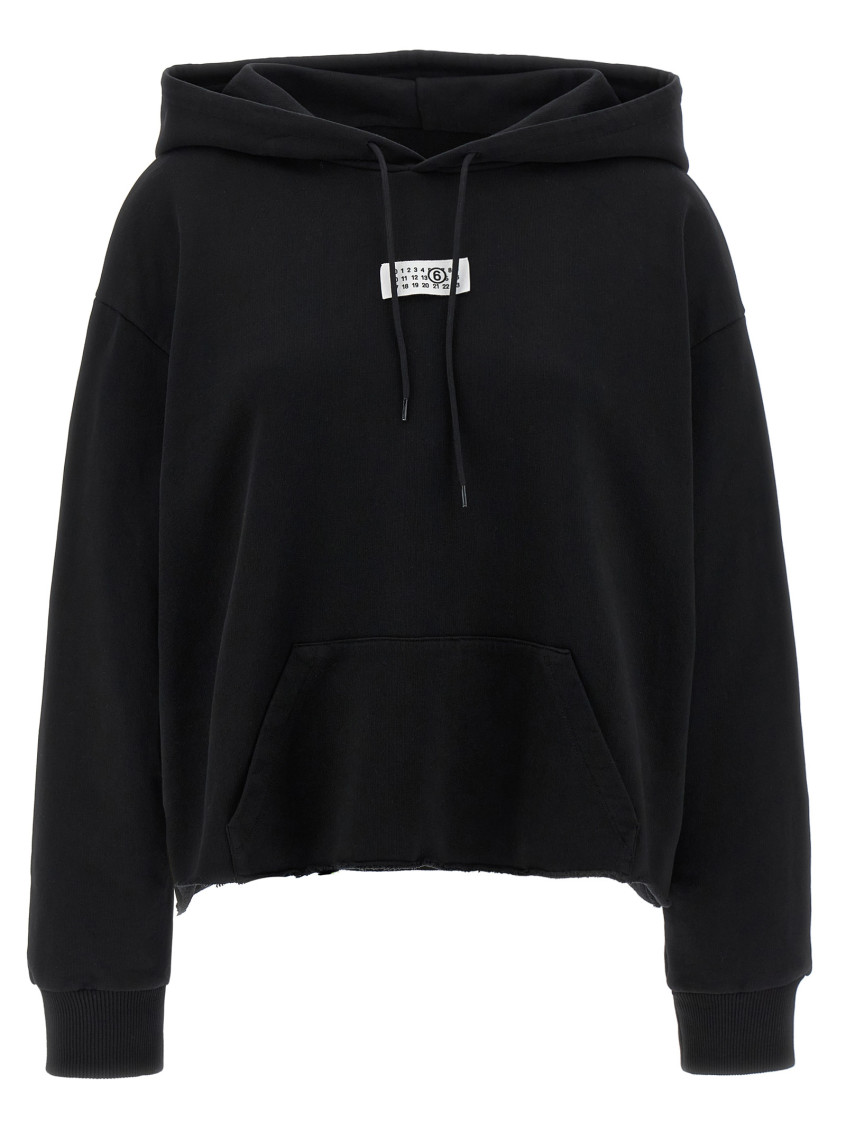 Mm6 Maison Margiela Numeric Signature Mm6 Sweatshirt Black In Black