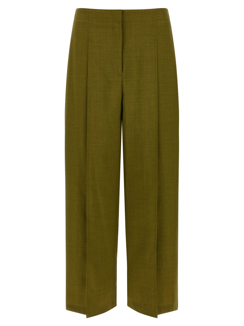 Theory Deep Pleat Pants In Green