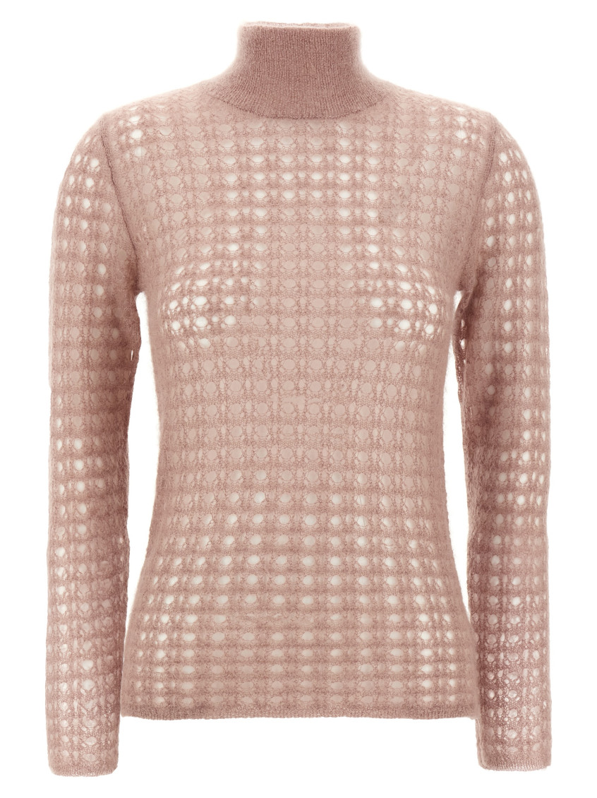 Fabiana Filippi Crochet Sweater Sweaters And Cardigans Pink In Pink