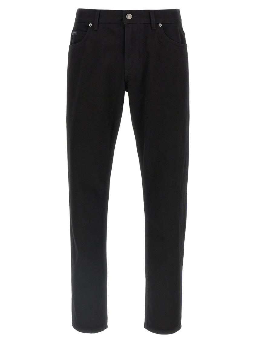 Dolce & Gabbana Jeans With Front And Back Pockets In Black