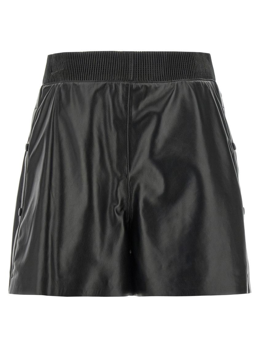 ショートパンツ Giovanni Bedin Nappa Leather Shorts With Ribbed Details Giovanni Bedin Nappa Leather Shorts With Ribbed Details In