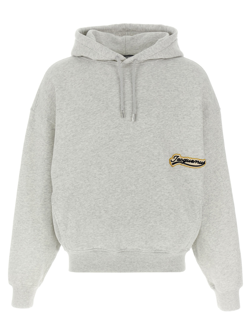 Jacquemus Gray Cotton Sweatshirt With Hood In Gray