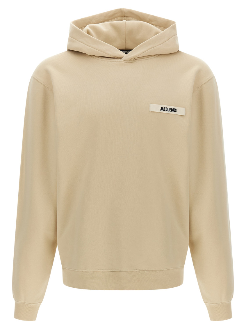 Jacquemus Gros-grain Hoodie In Brown
