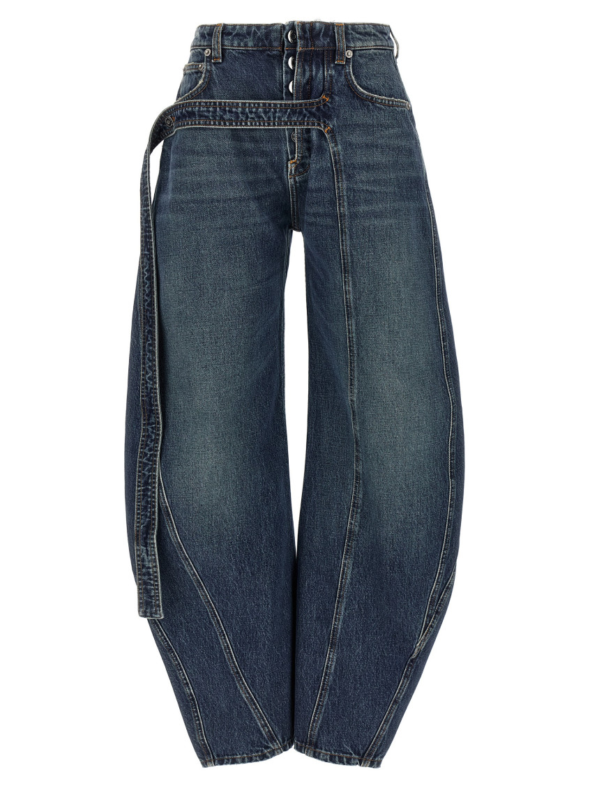 Jean Paul Gaultier Light Blue The Blue Denim Strap Jeans