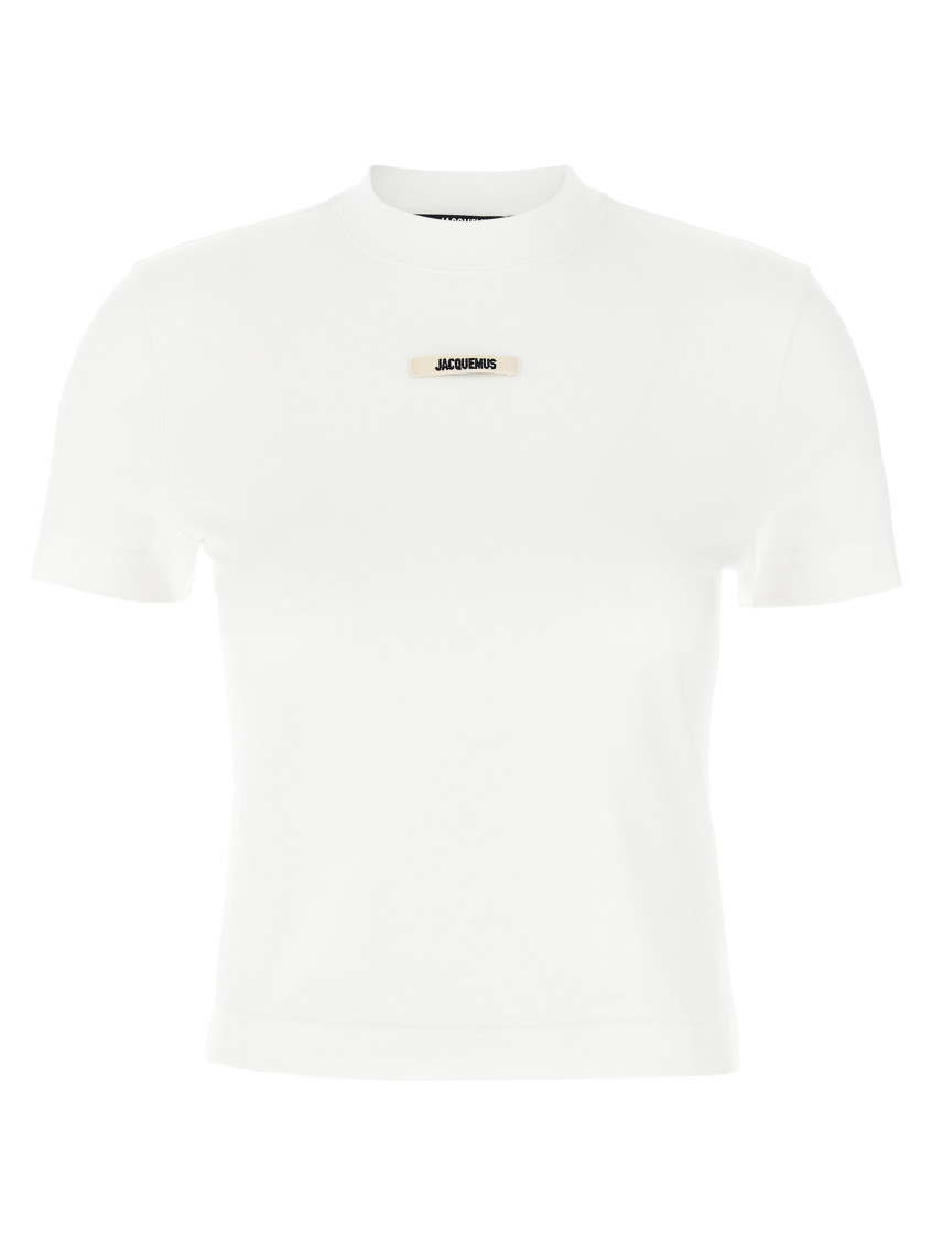 Jacquemus Relaxed Fit Crew-neck T-shirt With Front Print In White